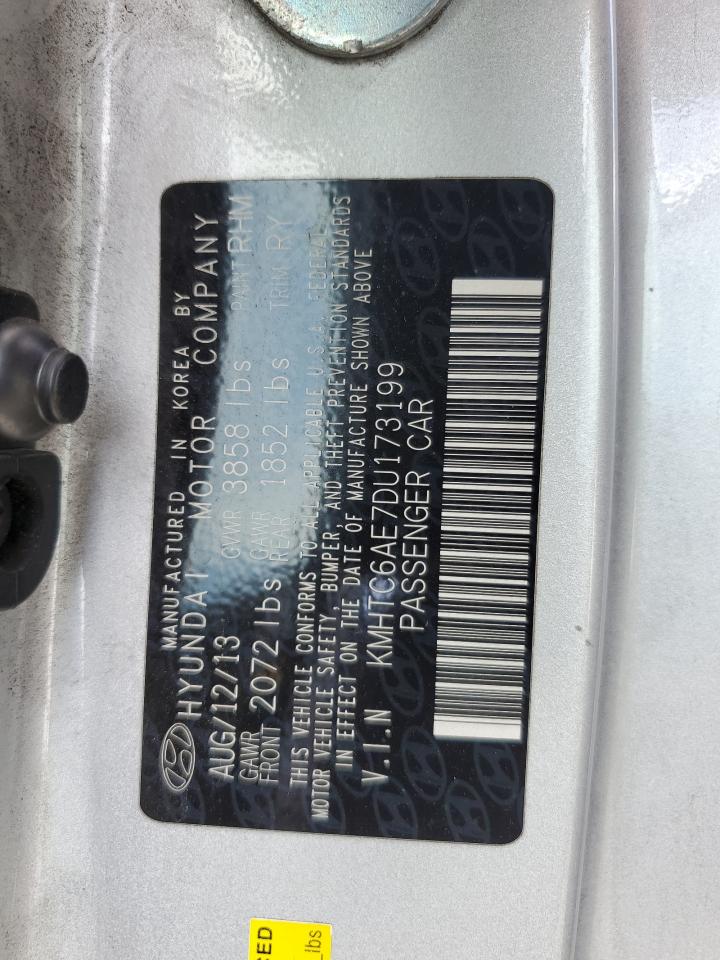 2013 Hyundai Veloster Turbo VIN: KMHTC6AE7DU173199 Lot: 81507235