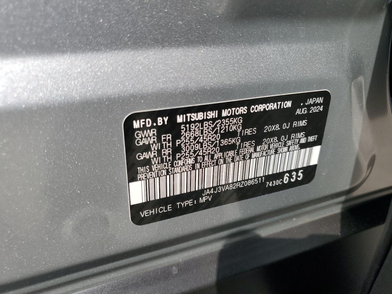 2024 Mitsubishi Outlander Se VIN: JA4J3VA82RZ086511 Lot: 80549425