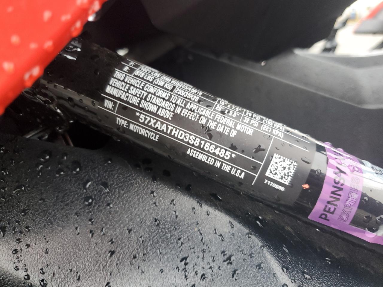 2025 Polaris Slingshot S With Technology Package VIN: 57XAATHD3S8166485 Lot: 71476705