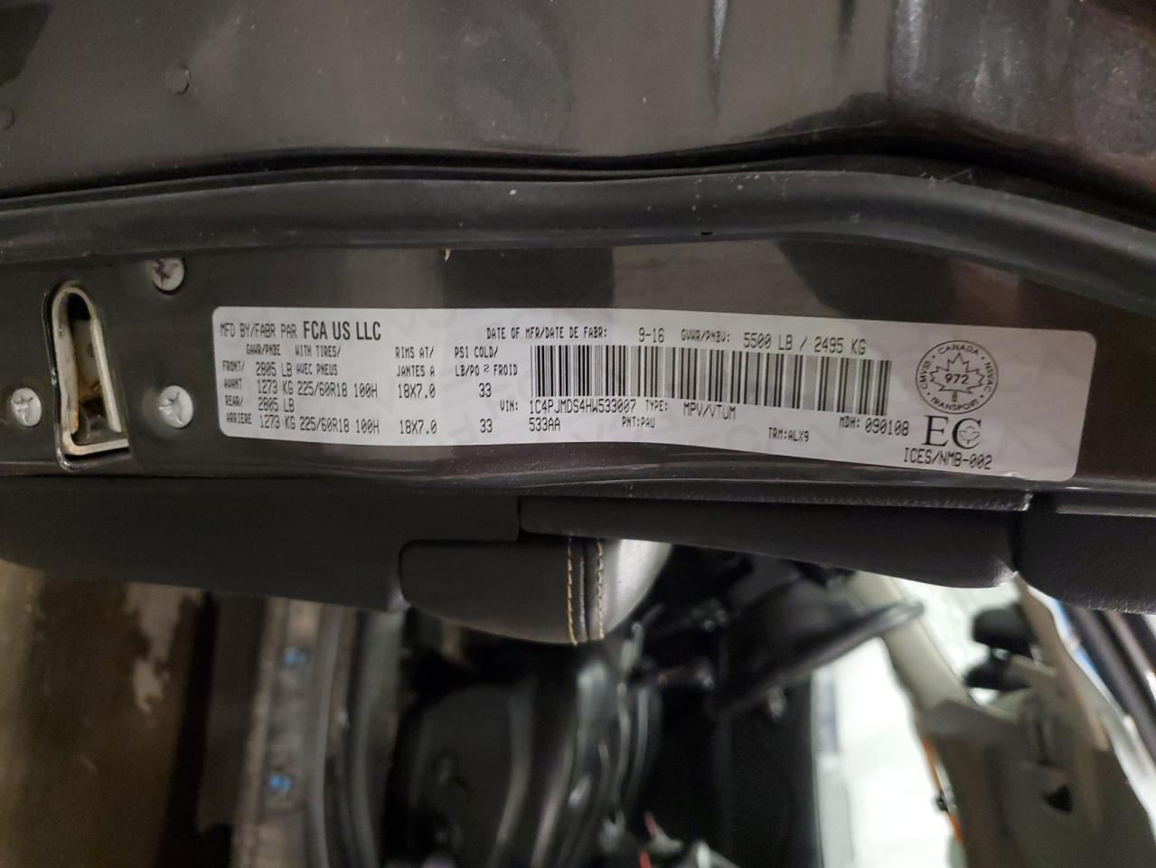 2017 Jeep Cherokee Limited VIN: 1C4PJMDS4HW533007 Lot: 81084555