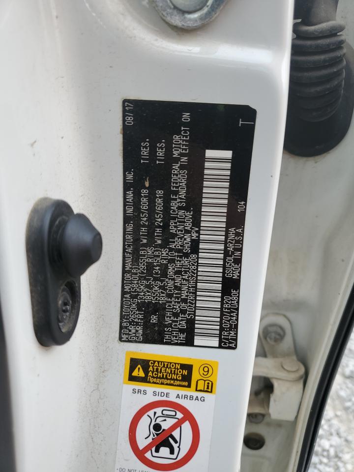 2017 Toyota Highlander Le VIN: 5TDZZRFH1HS228208 Lot: 71150885