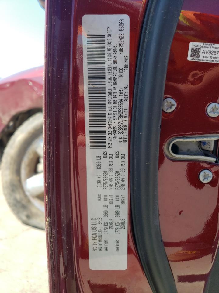 2017 Ram 1500 Slt VIN: 3C6RR7LT8HG533594 Lot: 83766505