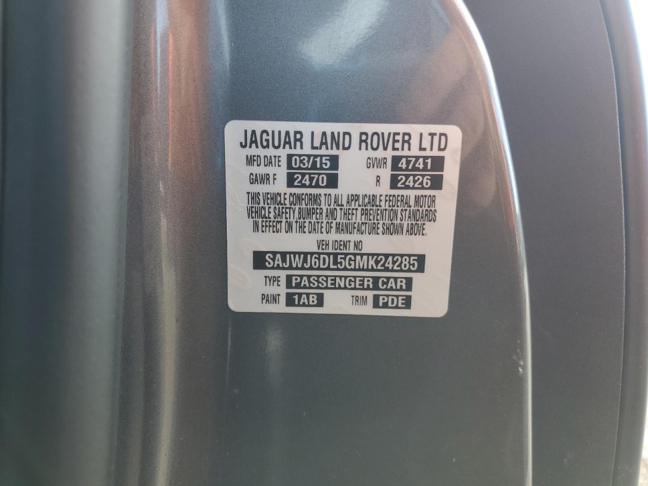 2016 Jaguar F-Type R VIN: SAJWJ6DL5GMK24285 Lot: 83837485