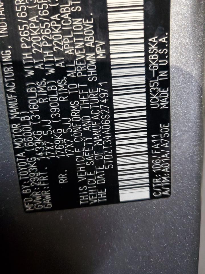 2006 Toyota Sequoia Sr5 VIN: 5TDZT34A06S274971 Lot: 83762915