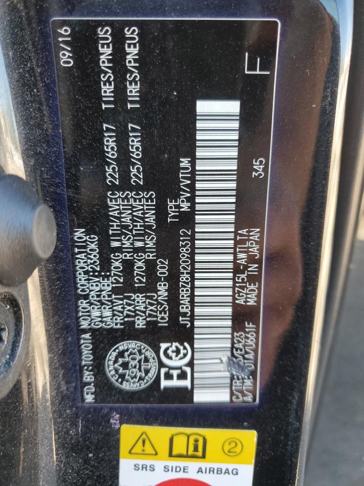 2017 Lexus Nx 200T Base VIN: JTJBARBZ8H2098312 Lot: 68912185