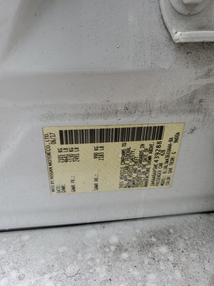 2017 Nissan Maxima 3.5S VIN: 1N4AA6AP5HC439288 Lot: 81013645