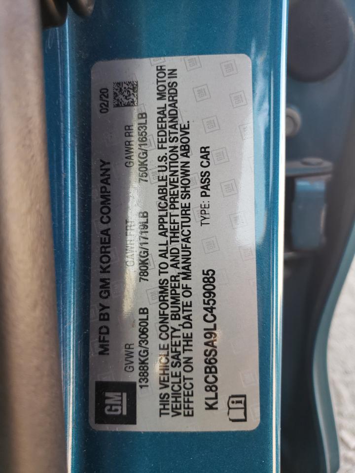 2020 Chevrolet Spark Ls VIN: KL8CB6SA9LC459085 Lot: 81036775