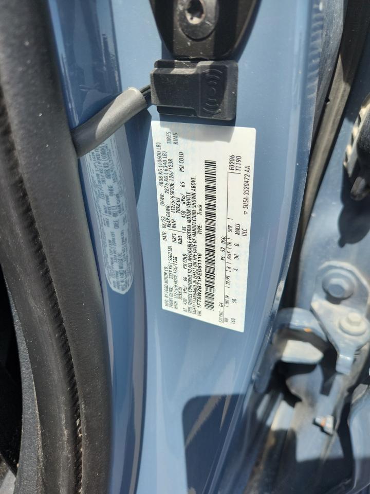 2023 Ford F250 Super Duty VIN: 1FT8W2BT1PED81116 Lot: 72074935