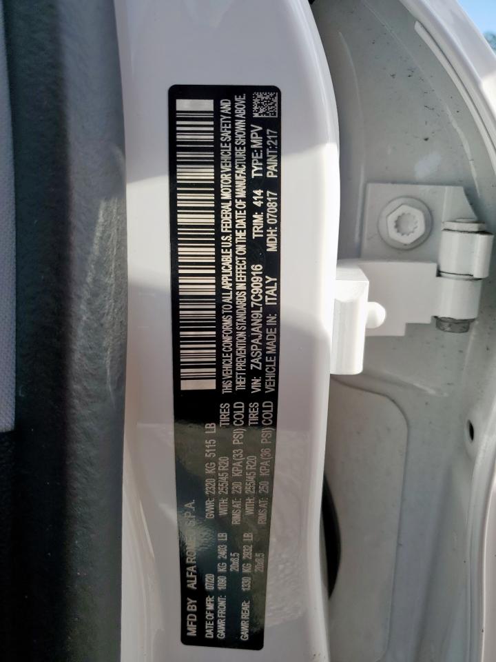 2020 Alfa Romeo Stelvio VIN: ZASPAJAN9L7C90916 Lot: 81315495