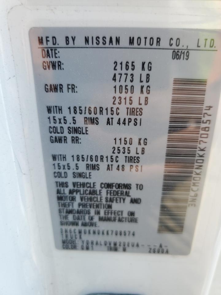 2019 Nissan Nv200 2.5S VIN: 3N6CM0KN0KK708574 Lot: 71519555