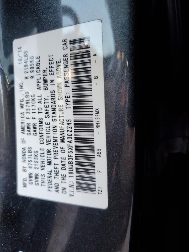 2015 Acura Tlx Tech VIN: 19UUB3F5XFA002245 Lot: 81685915