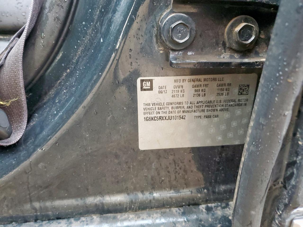 2018 Cadillac Ct6 Luxury VIN: 1G6KC5RXXJU101542 Lot: 72062155