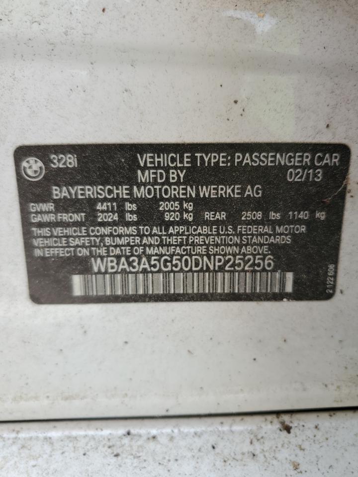 2013 BMW 328 I VIN: WBA3A5G50DNP25256 Lot: 84399345
