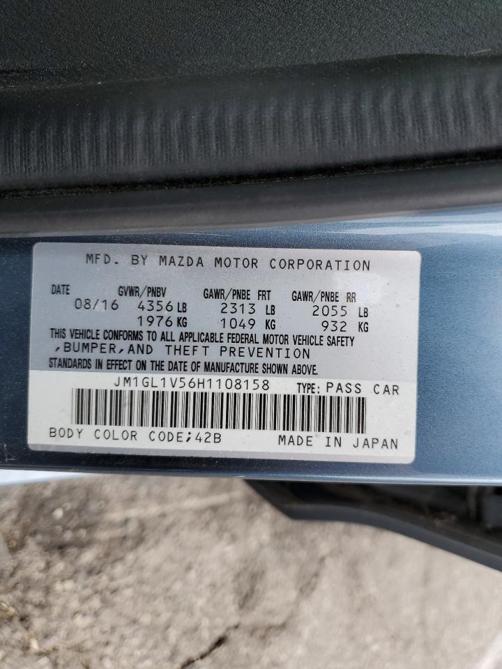 2017 Mazda 6 Touring VIN: JM1GL1V56H1108158 Lot: 84063505