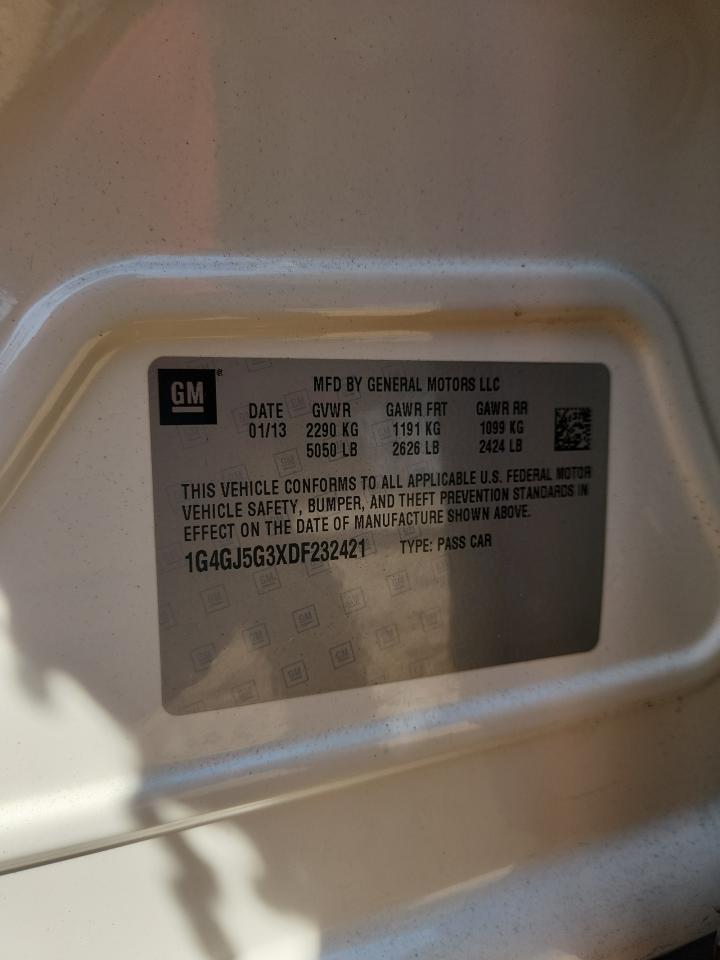 2013 Buick Lacrosse Touring VIN: 1G4GJ5G3XDF232421 Lot: 72025675