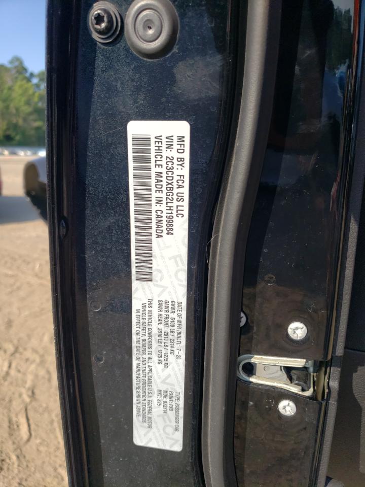 2020 Dodge Charger Sxt VIN: 2C3CDXBG2LH199884 Lot: 71365675