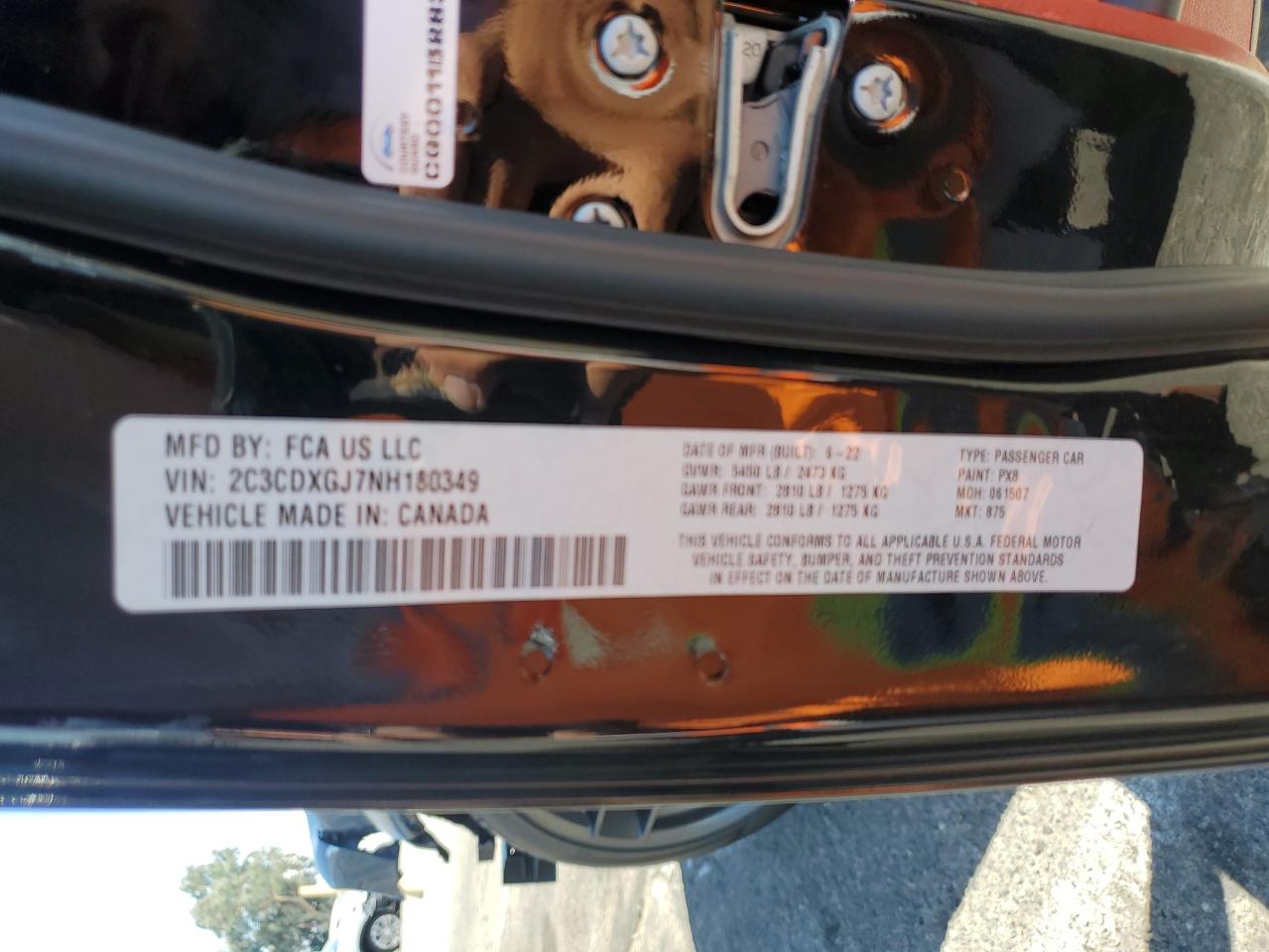 2022 Dodge Charger Scat Pack VIN: 2C3CDXGJ7NH180349 Lot: 71234625