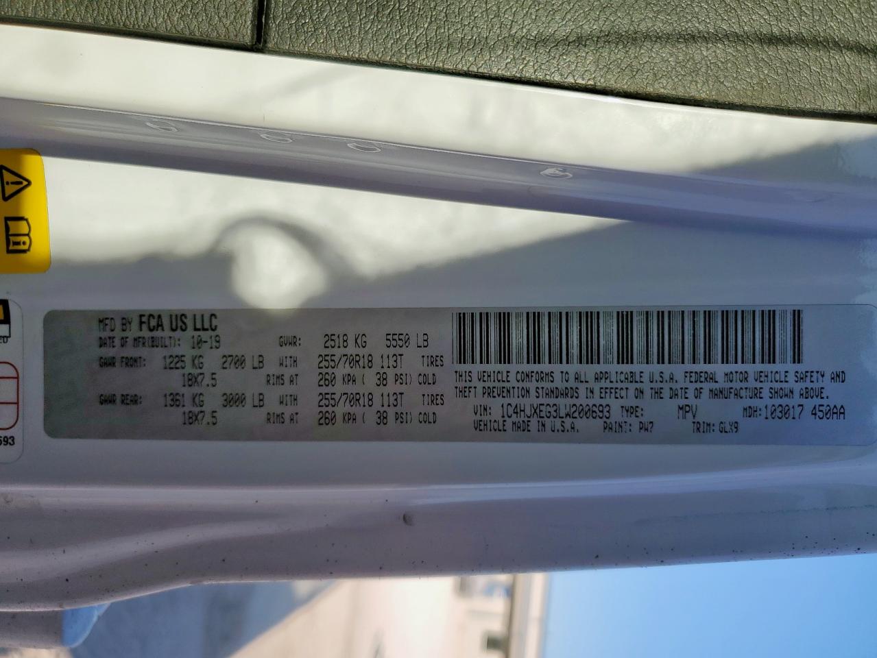 2020 Jeep Wrangler Unlimited Sahara VIN: 1C4HJXEG3LW200693 Lot: 81838195