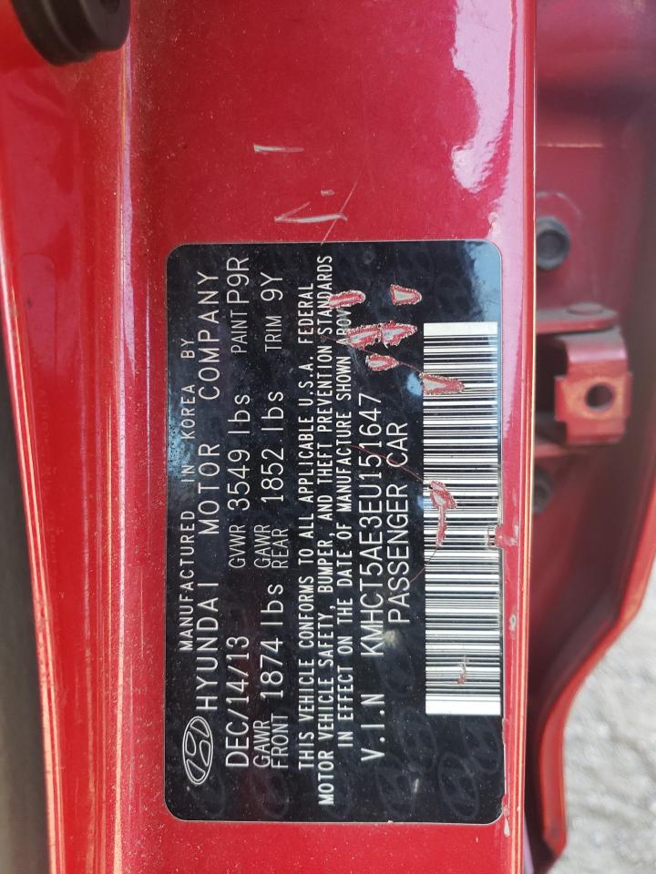 2014 Hyundai Accent Gls VIN: KMHCT5AE3EU151647 Lot: 71226175