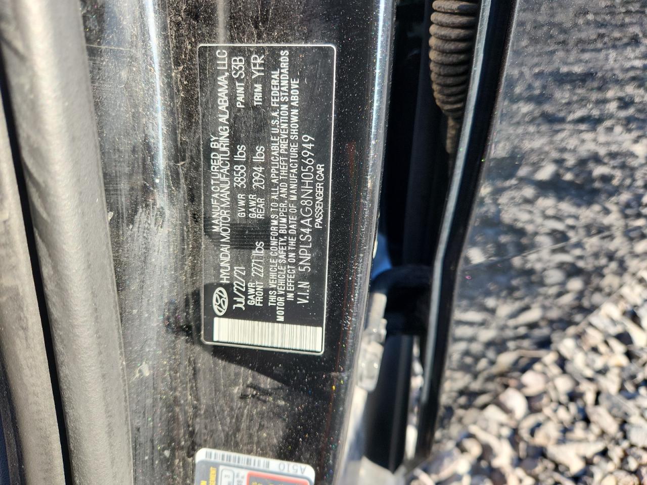 2022 Hyundai Elantra Sel VIN: 5NPLS4AG8NH056949 Lot: 81089225