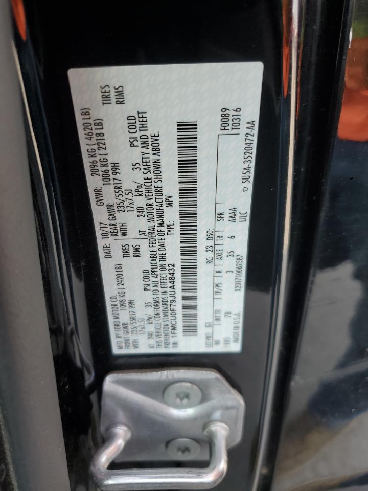 2018 Ford Escape S VIN: 1FMCU0F79JUA48432 Lot: 81712305