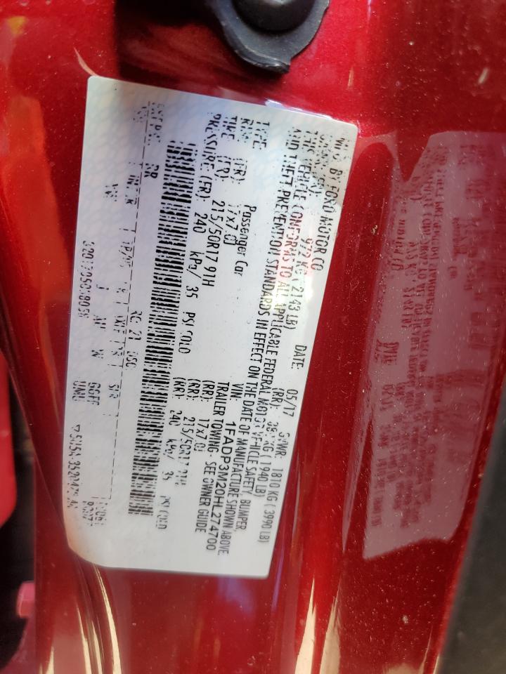 2017 Ford Focus Sel VIN: 1FADP3M20HL274700 Lot: 81519335