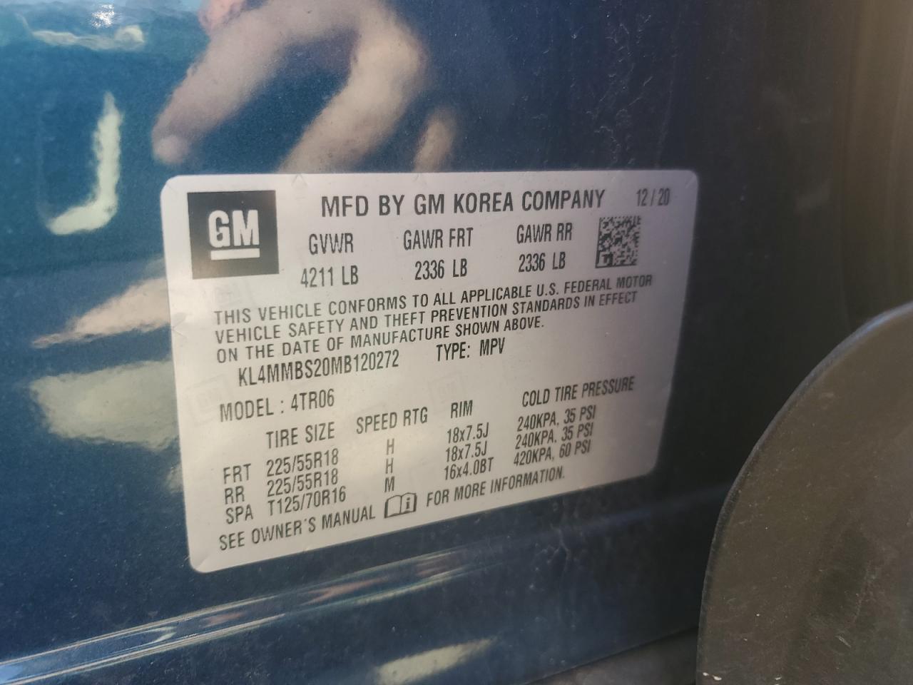 2021 Buick Encore Gx Preferred VIN: KL4MMBS20MB120272 Lot: 81086655