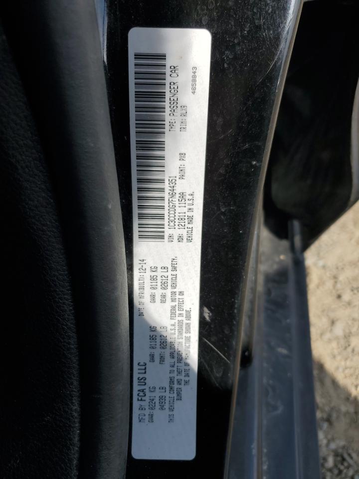 2015 Chrysler 200 S VIN: 1C3CCCDG7FN644351 Lot: 71910745