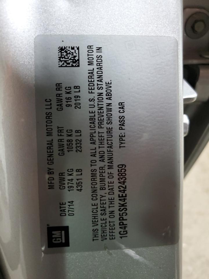 2014 Buick Verano VIN: 1G4PP5SK4E4243859 Lot: 82055865