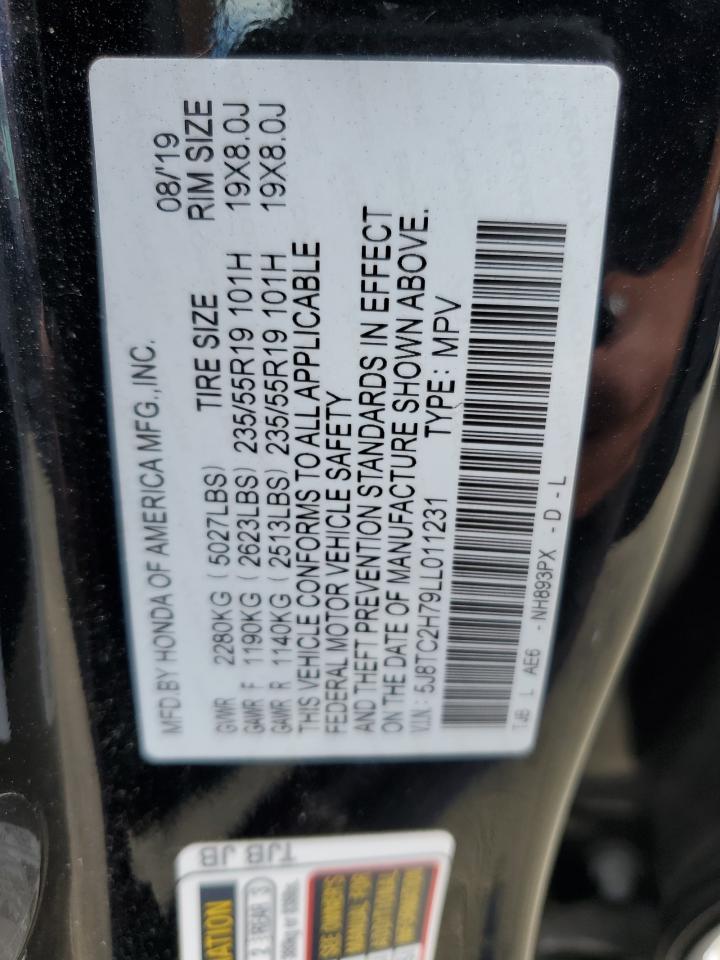 2020 Acura Rdx Advance VIN: 5J8TC2H79LL011231 Lot: 81459905