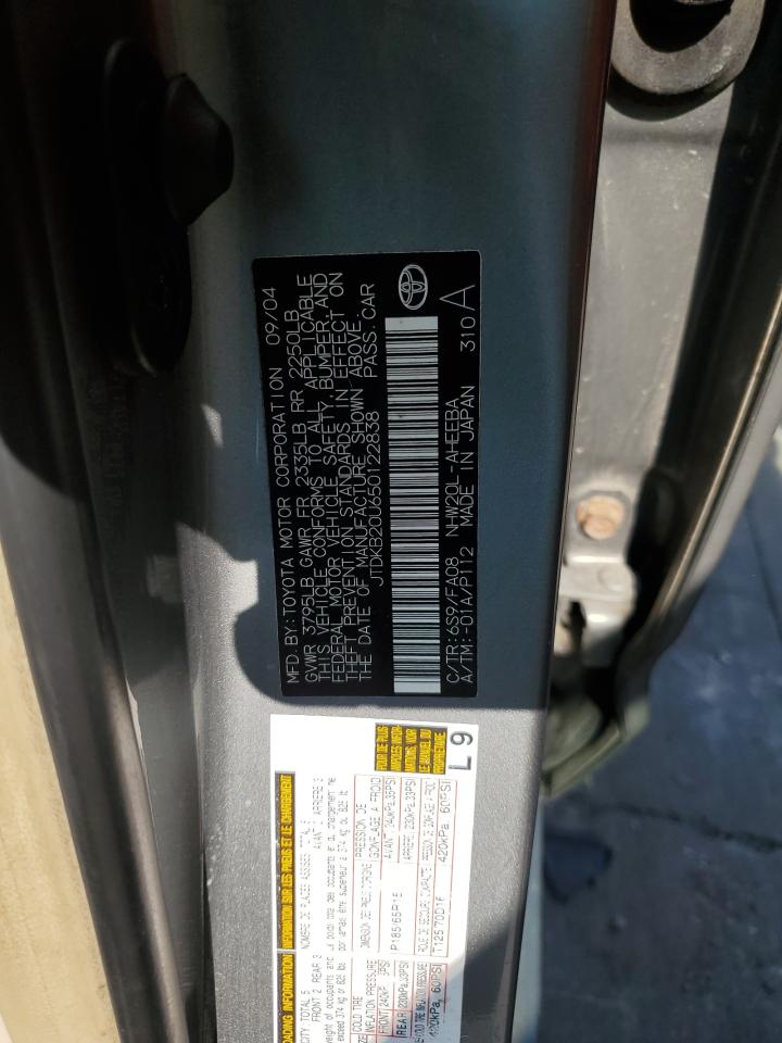 2005 Toyota Prius VIN: JTDKB20U650122838 Lot: 81092655