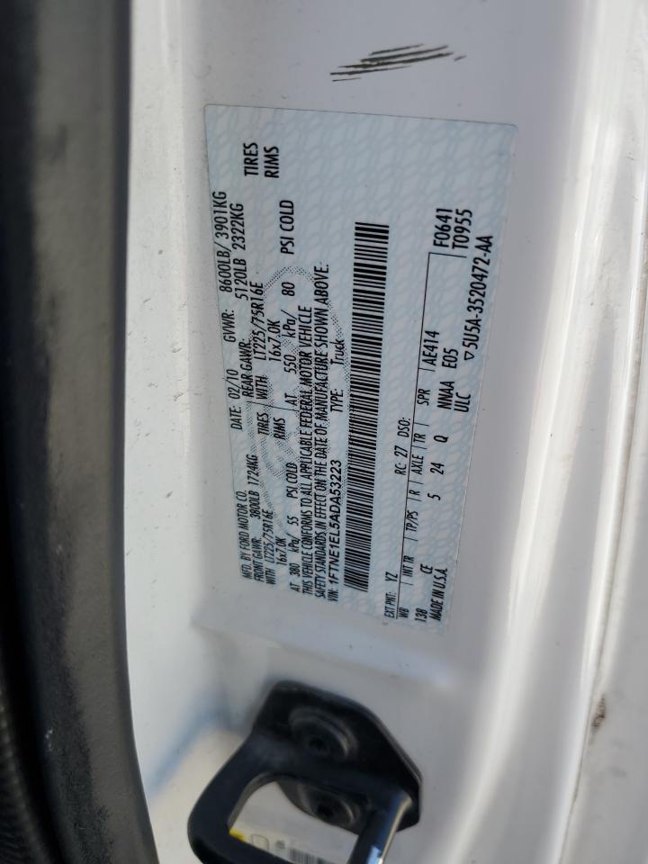 2010 Ford Econoline Cargo E-150 Commercial VIN: 1FTNE1EL5ADA53223 Lot: 71175485