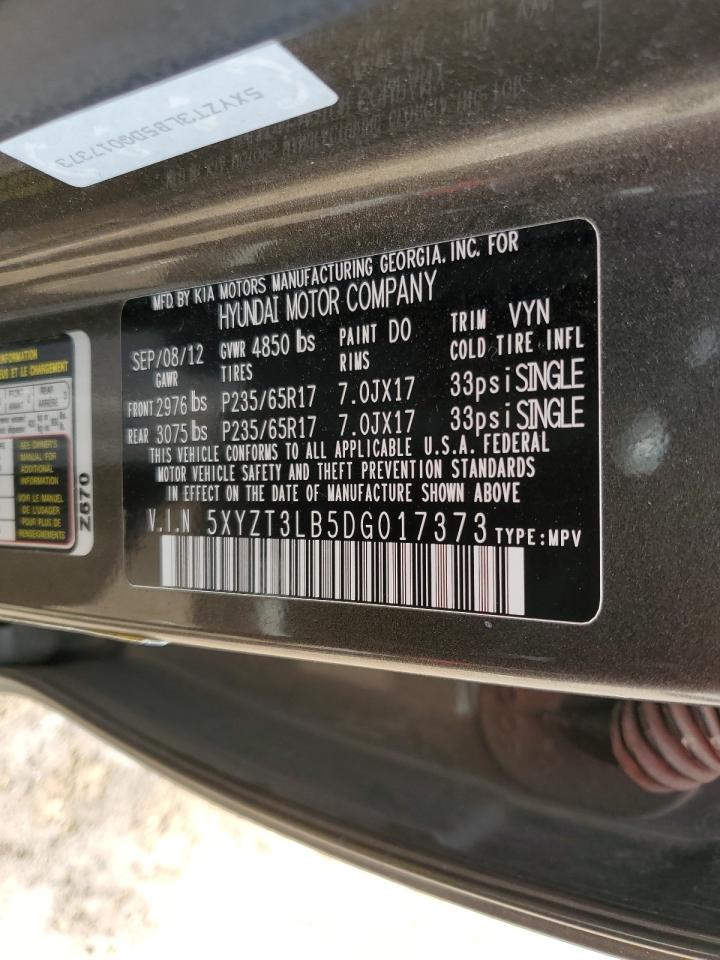 2013 Hyundai Santa Fe Sport VIN: 5XYZT3LB5DG017373 Lot: 84473895