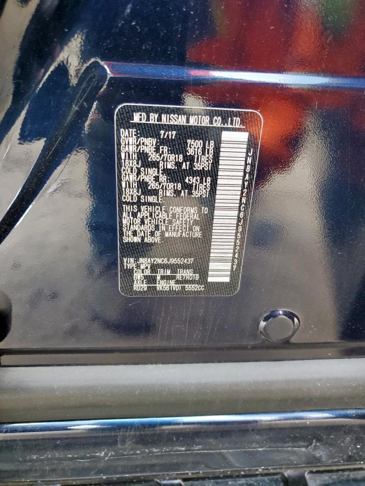 2018 Nissan Armada Sv VIN: JN8AY2NC6J9552437 Lot: 71243785