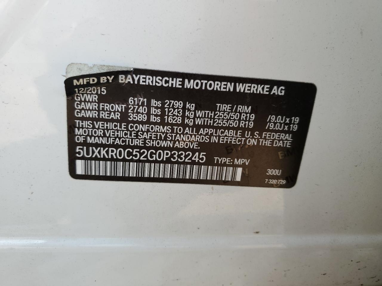 2016 BMW X5 xDrive35I VIN: 5UXKR0C52G0P33245 Lot: 81282845
