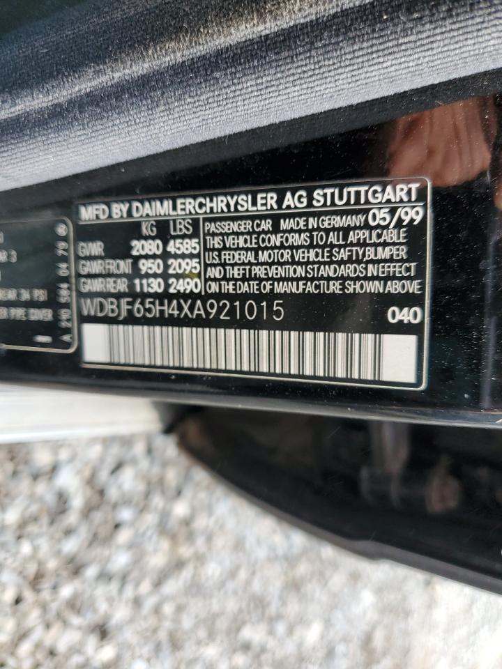 1999 Mercedes-Benz E 320 VIN: WDBJF65H4XA921015 Lot: 84012775