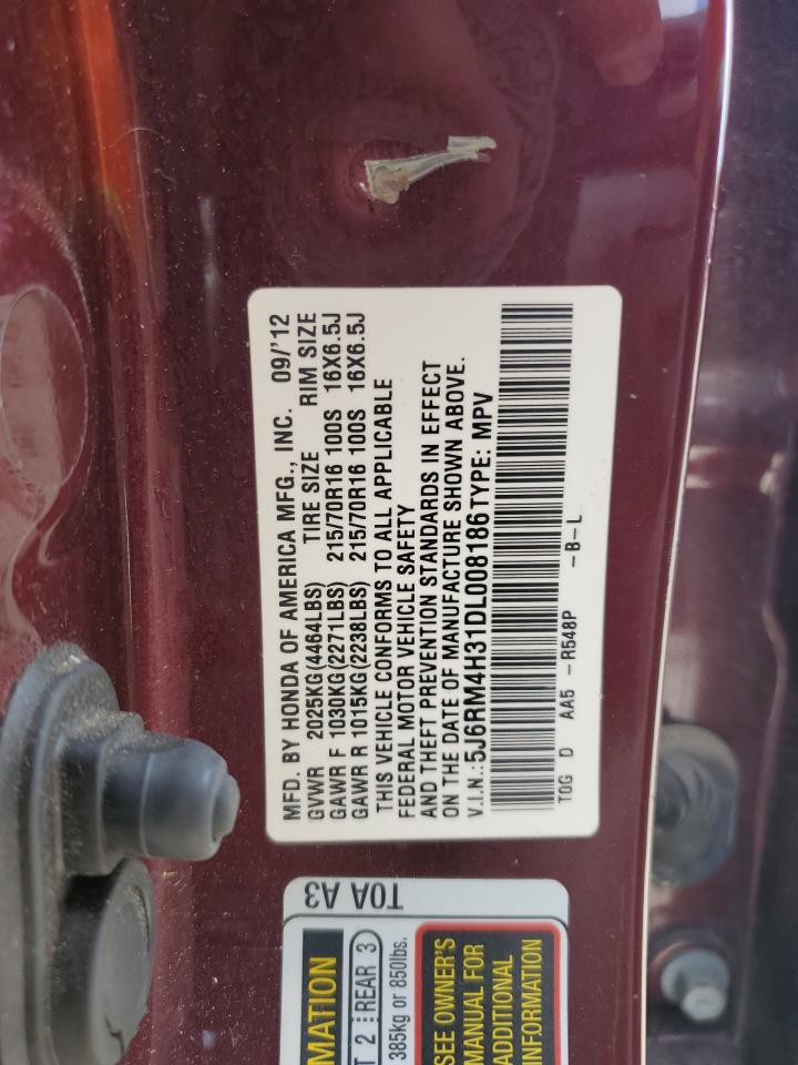 2013 Honda Cr-V Lx VIN: 5J6RM4H31DL008186 Lot: 83812005