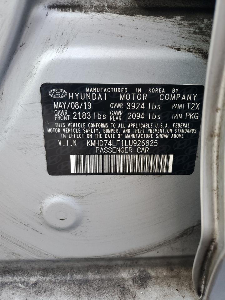 2020 Hyundai Elantra Se VIN: KMHD74LF1LU926825 Lot: 81186345