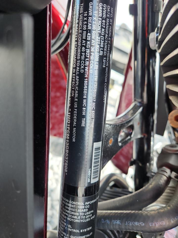 2016 Harley-Davidson Flhtcu Ultra Classic Electra Glide VIN: 1HD1FCM13GB637808 Lot: 71867005