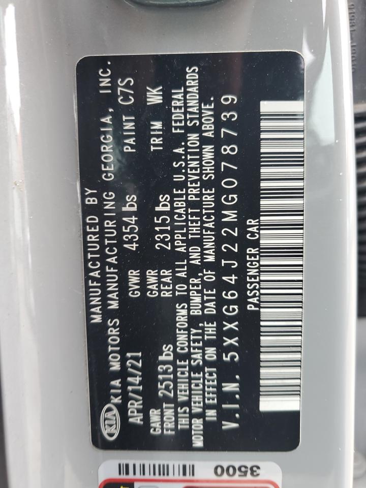 2021 Kia K5 Gt Line VIN: 5XXG64J22MG078739 Lot: 83949375