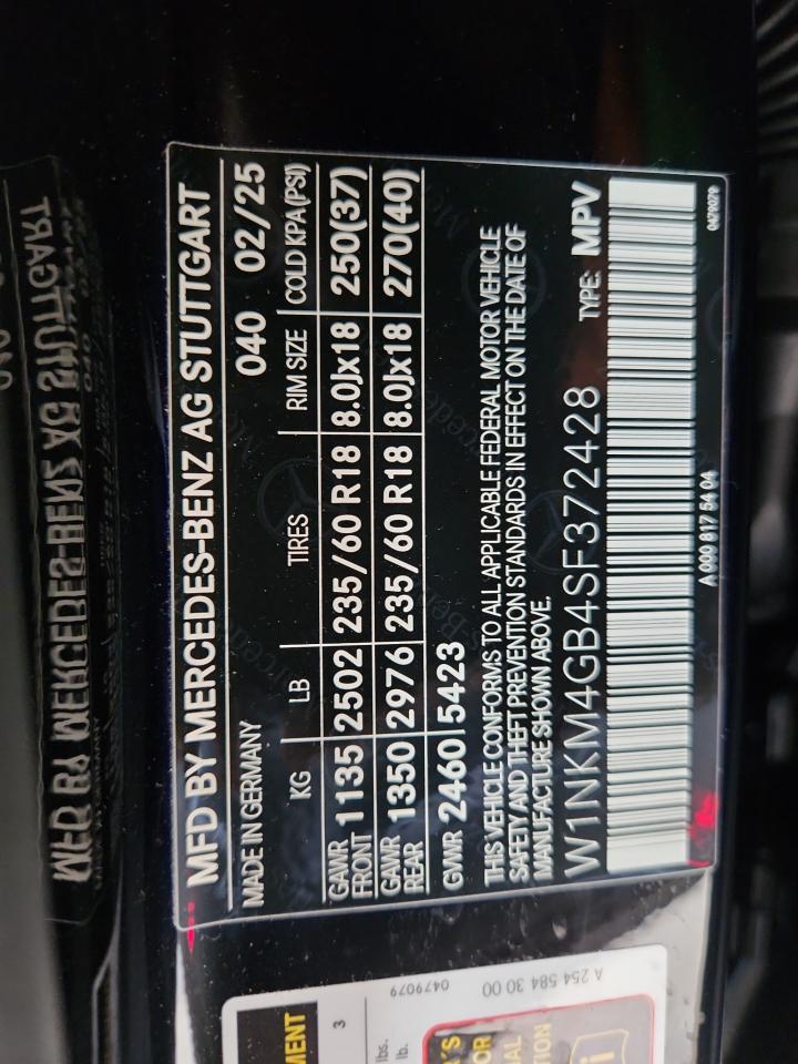 2025 Mercedes-Benz Glc 300 VIN: W1NKM4GB4SF372428 Lot: 81441785