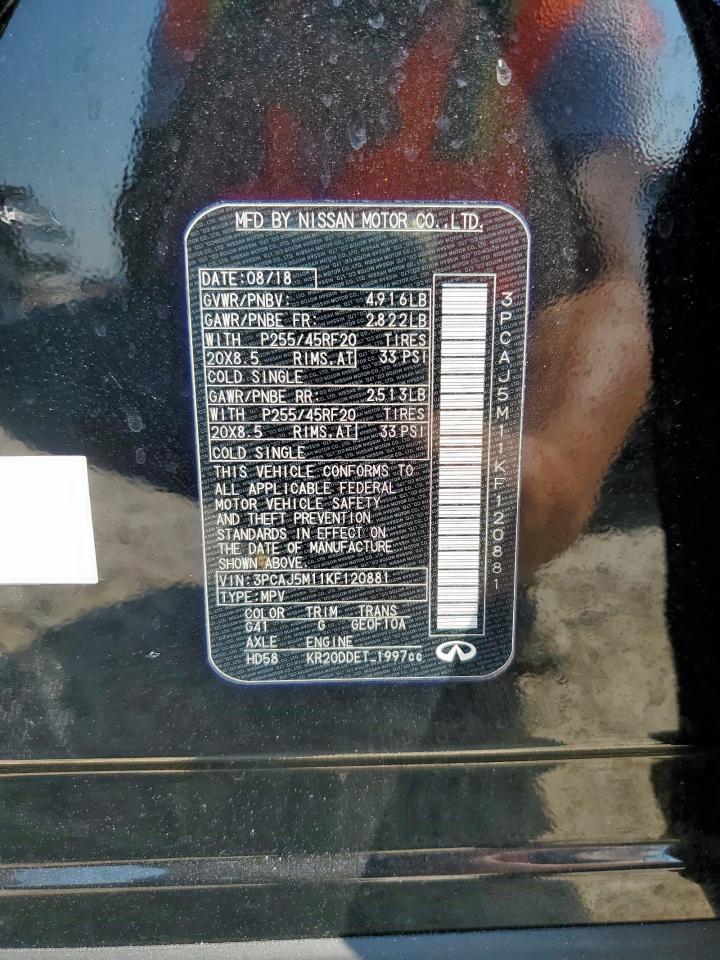 2019 Infiniti Qx50 Essential VIN: 3PCAJ5M11KF120881 Lot: 80527035