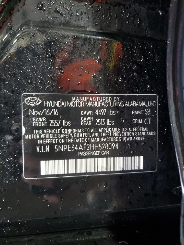 2017 Hyundai Sonata Sport VIN: 5NPE34AF2HH528094 Lot: 83848635