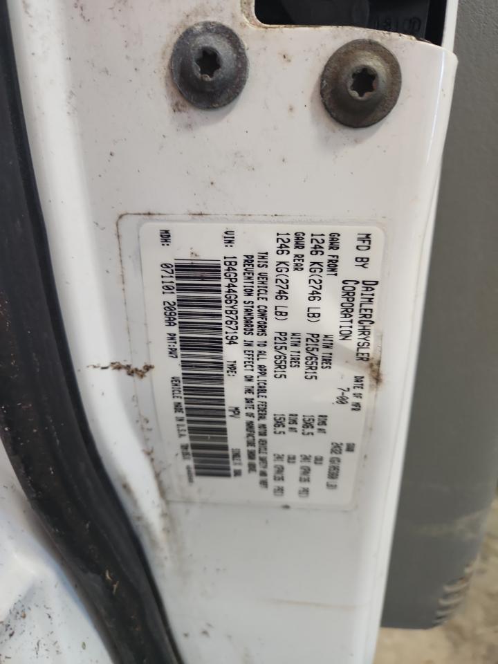 2000 Dodge Grand Caravan Se VIN: 1B4GP44G6YB767194 Lot: 84815615