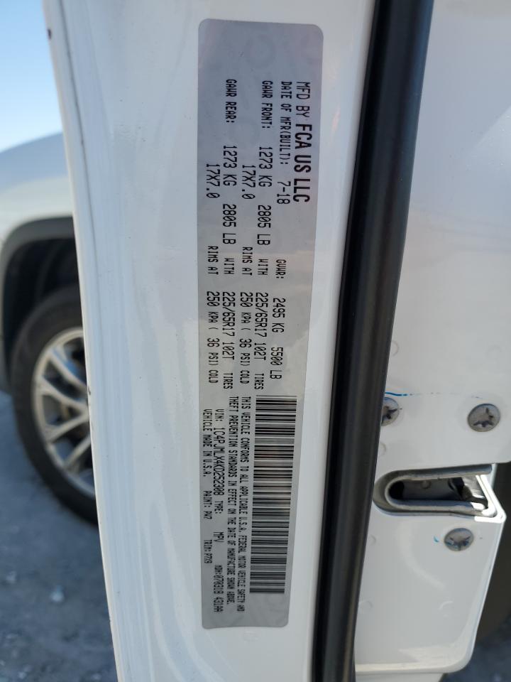 2019 Jeep Cherokee Latitude Plus VIN: 1C4PJMLX4KD252308 Lot: 43323061