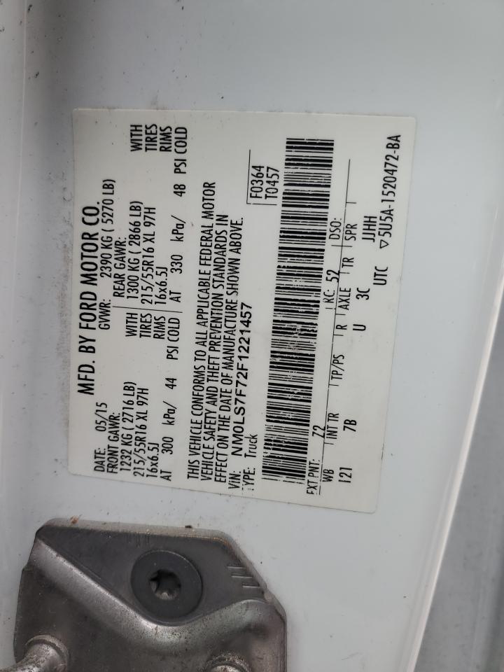 2015 Ford Transit Connect Xlt VIN: NM0LS7F72F1221457 Lot: 84388295
