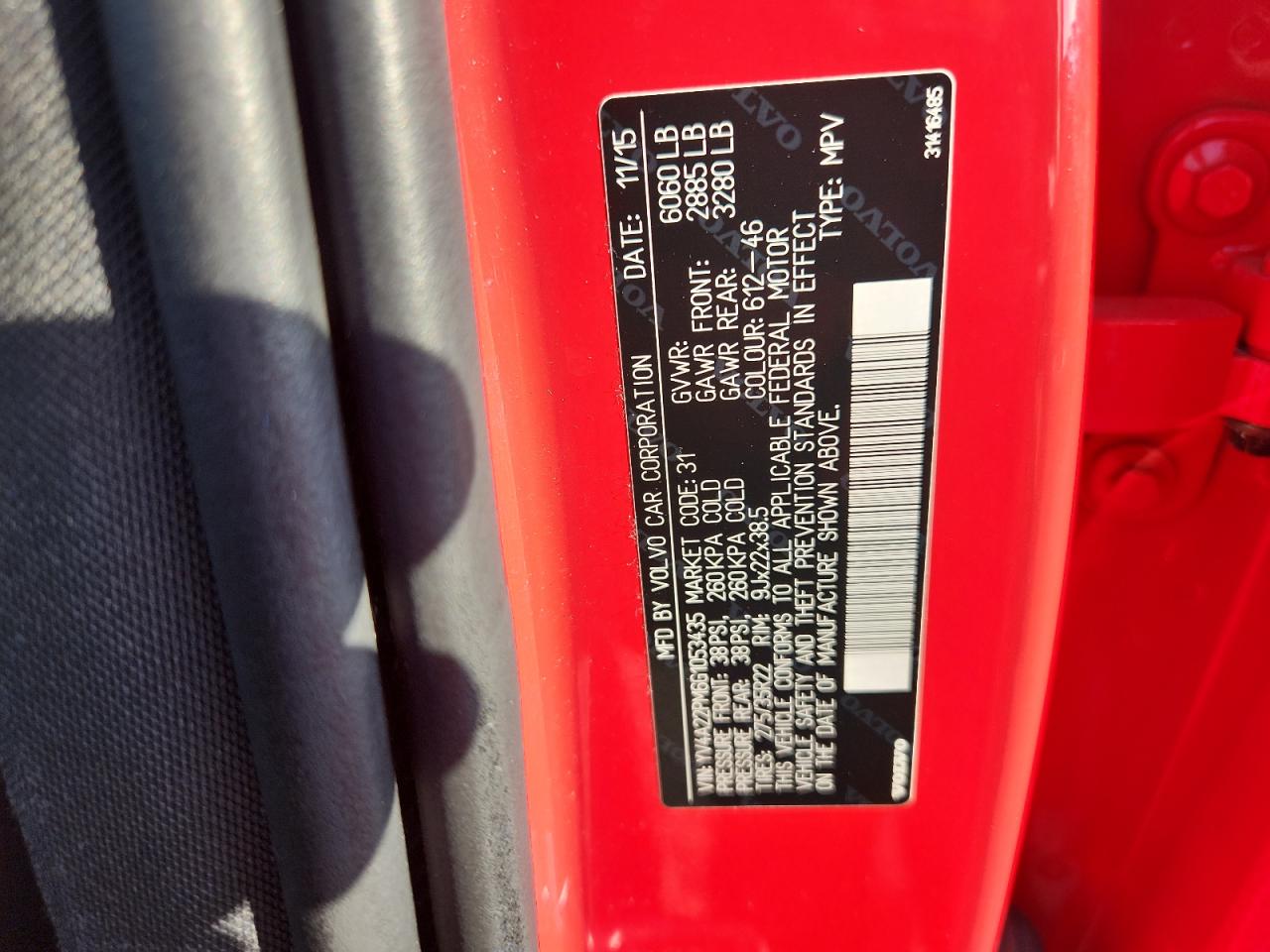 2016 Volvo Xc90 T6 VIN: YV4A22PM6G1053435 Lot: 80727935