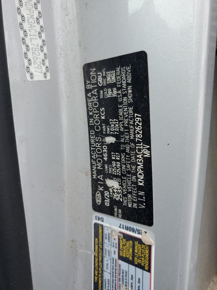 2020 Kia Sportage Lx VIN: KNDPM3AC1L7826297 Lot: 81949715