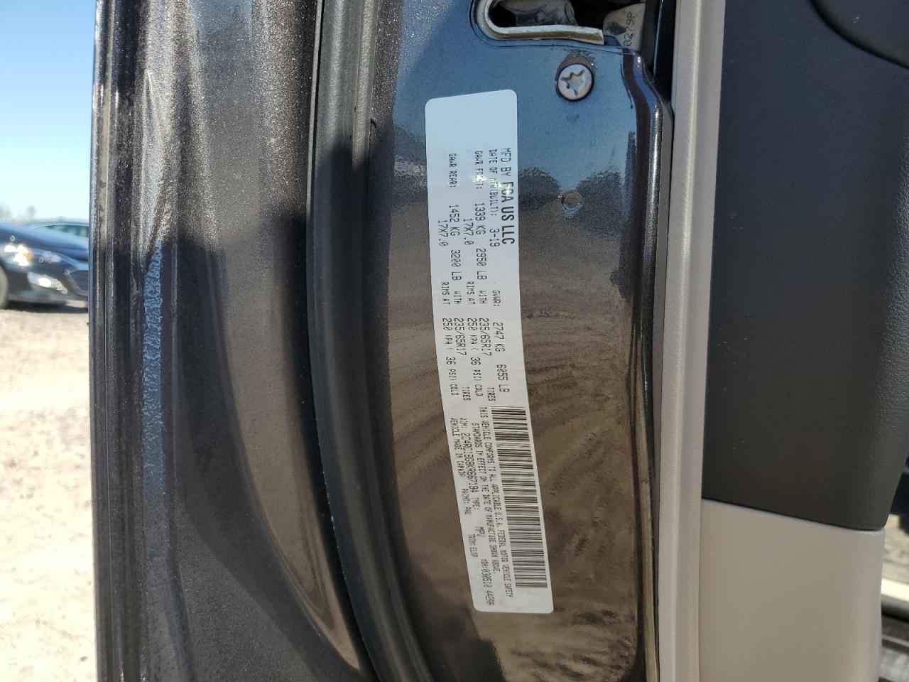 2019 Chrysler Pacifica Touring L VIN: 2C4RC1BG8KR667194 Lot: 84801895