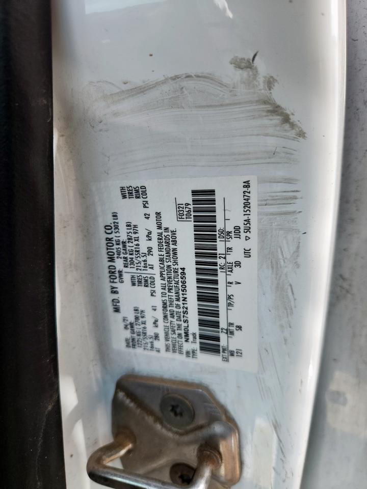 2022 Ford Transit Connect Xl VIN: NM0LS7S21N1506594 Lot: 80883565